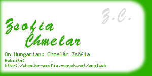 zsofia chmelar business card